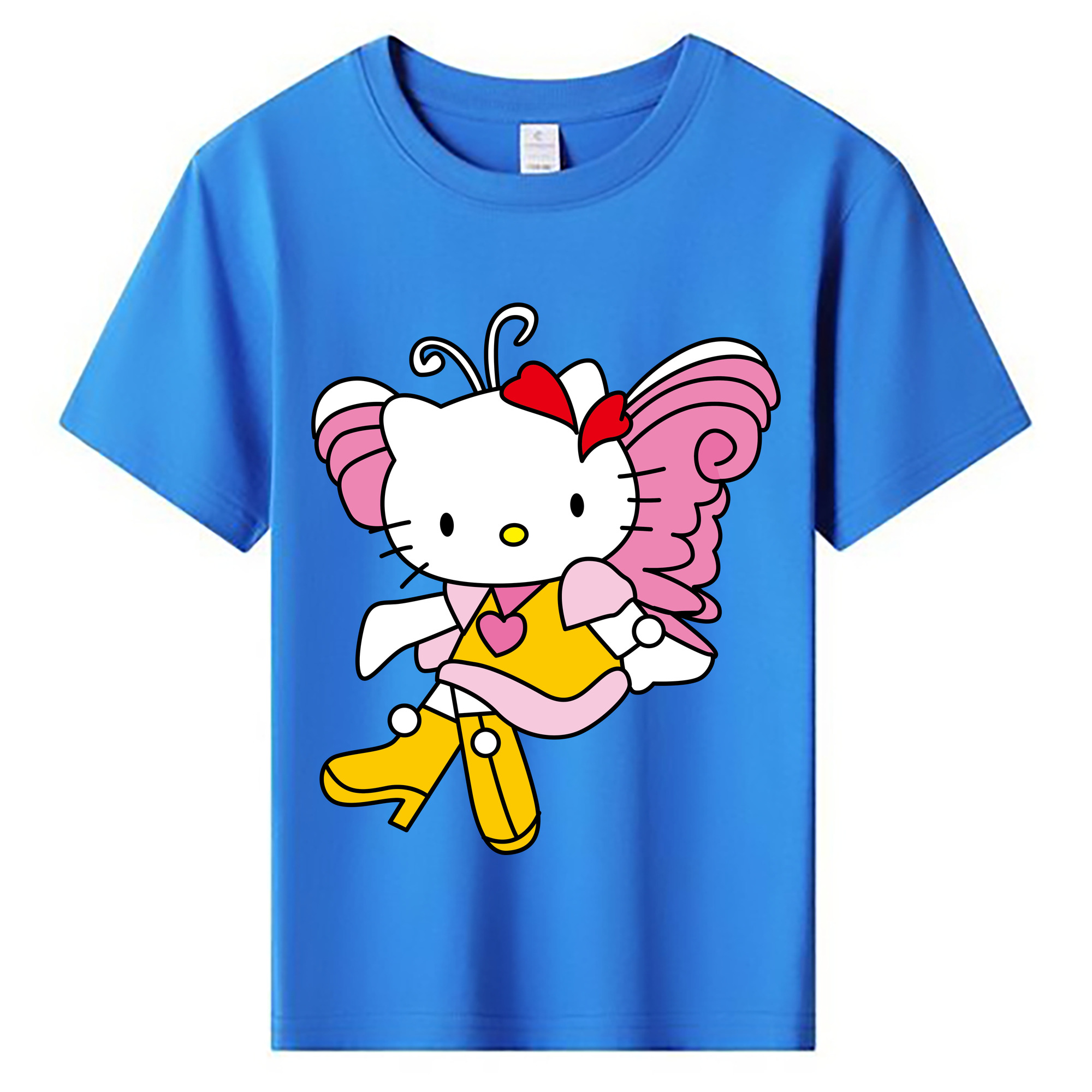 （画像用） Hello Kitty ハローキティ 綿100％キッズTシャツ（フロントプリント）